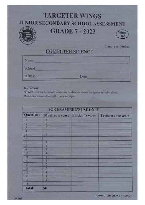 Examinations Wing .